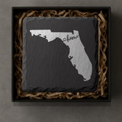 Florida Slate Coasters 4x4 Laser Engraved Stone Drink Coasters Florida Home Décor Sunshine State Established 1845 Gift