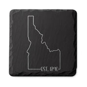 Idaho Slate Coasters 4x4 Laser Engraved Stone Drink Coasters Idaho Home Decor Gem State Established 1890 Gift