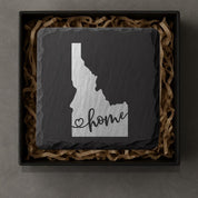 Idaho Slate Coasters 4x4 Laser Engraved Stone Drink Coasters Idaho Home Decor Gem State Established 1890 Gift