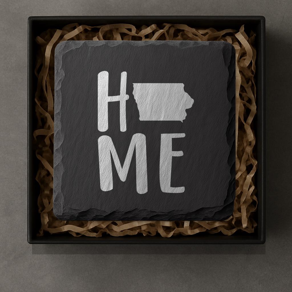 Iowa Slate Coasters 4x4 Laser Engraved Stone Drink Coasters Iowa Home Decor Hawkeye State Established 1846 Gift
