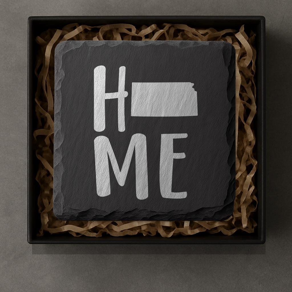 Kansas Slate Coasters 4x4 Laser Engraved Stone Drink Coasters Kansas Home Décor Sunflower State Established 1861 Gift