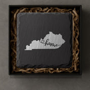 Kansas Slate Coasters 4x4 Laser Engraved Stone Drink Coasters Kansas Home Décor Sunflower State Established 1861 Gift