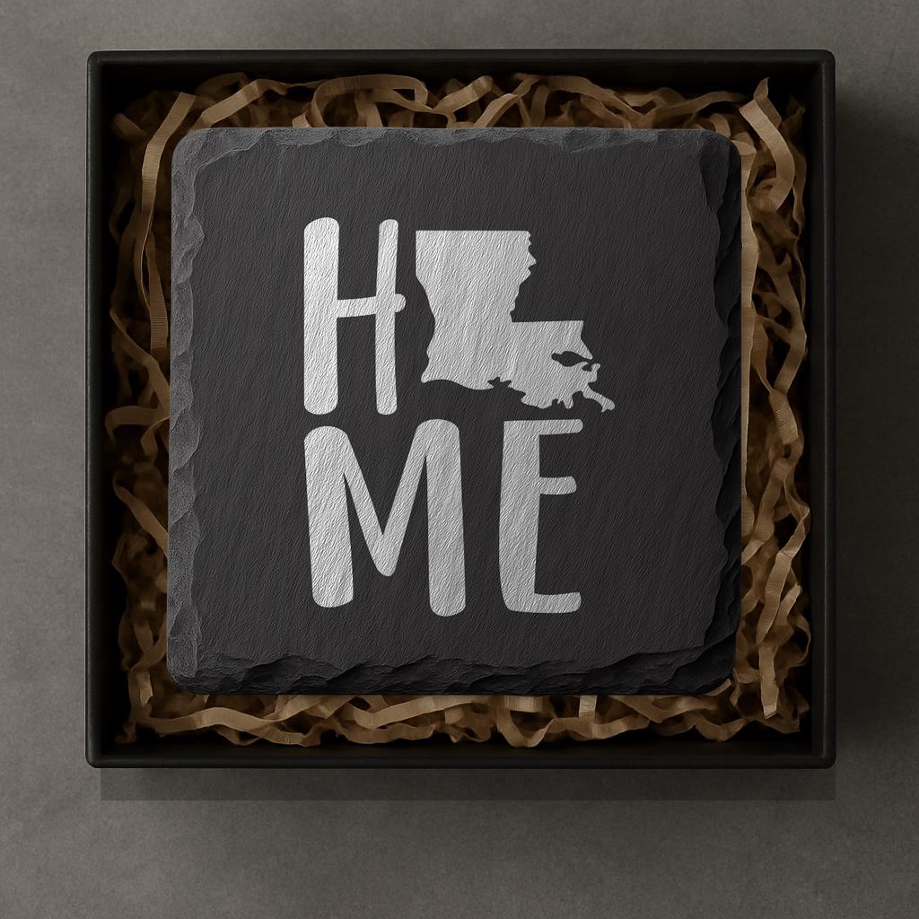 Louisiana Slate Coasters 4x4 Laser Engraved Stone Drink Coasters Louisiana Home Décor Pelican State Established 1812 Gift