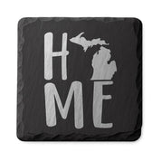 Michigan Slate Coasters 4x4 Laser Engraved Stone Drink Coasters Michigan Home Décor Great Lakes State Established 1837 Gift