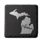 Michigan Slate Coasters 4x4 Laser Engraved Stone Drink Coasters Michigan Home Décor Great Lakes State Established 1837 Gift