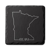 Minnesota Slate Coasters 4x4 Laser Engraved Stone Drink Coasters Minnesota Home Décor North Star State Established 1858 Gift