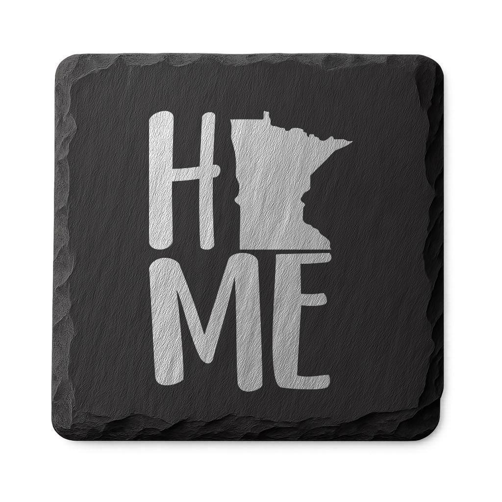 Minnesota Slate Coasters 4x4 Laser Engraved Stone Drink Coasters Minnesota Home Décor North Star State Established 1858 Gift