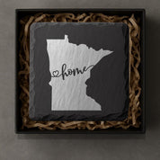 Minnesota Slate Coasters 4x4 Laser Engraved Stone Drink Coasters Minnesota Home Décor North Star State Established 1858 Gift