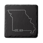 Missouri Slate Coasters 4x4 Laser Engraved Stone Drink Coasters Missouri Home Décor Show Me State Established 1821 Gift