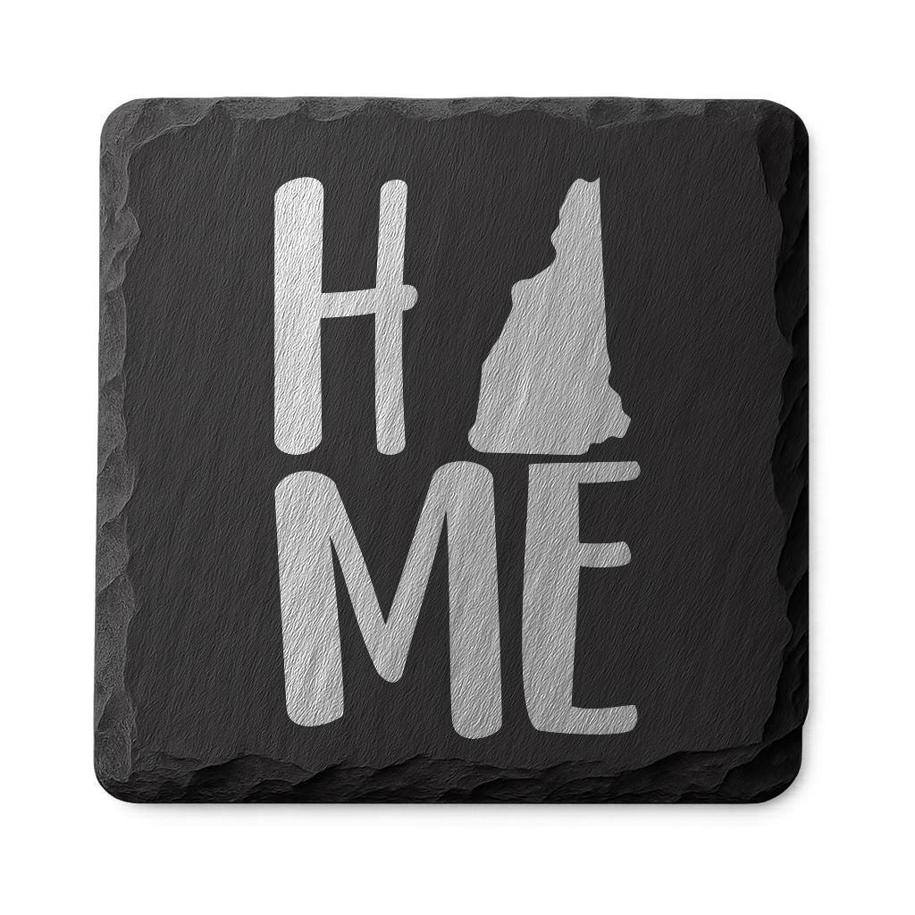 New Hampshire Slate Coasters 4x4 Laser Engraved Stone Drink Coasters New Hampshire Home Décor Granite State Established 1788 Gift