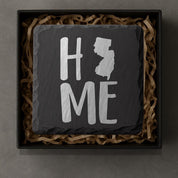 New Jersey Slate Coasters 4x4 Laser Engraved Stone Drink Coasters New Jersey Home Décor Garden State Established 1787 Gift