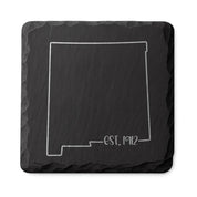 New Mexico Slate Coasters 4x4 Laser Engraved Stone Drink Coasters New Mexico Home Décor Land of Enchantment Established 1912 Gift