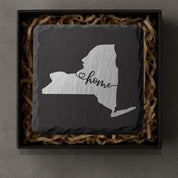 New York Slate Coasters 4x4 Laser Engraved Stone Drink Coasters New York Home Décor Empire State Established 1788 Gift