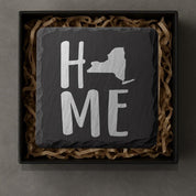 New York Slate Coasters 4x4 Laser Engraved Stone Drink Coasters New York Home Décor Empire State Established 1788 Gift