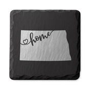 North Dakota Slate Coasters 4x4 Laser Engraved Stone Drink Coasters North Dakota Home Décor Peace Garden State Established 1889 Gift