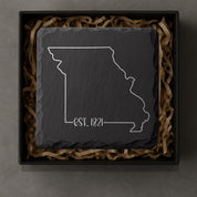 Missouri Slate Coasters 4x4 Laser Engraved Stone Drink Coasters Missouri Home Décor Show Me State Established 1821 Gift