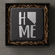 Nevada Slate Coasters 4x4 Laser Engraved Stone Drink Coasters Nevada Home Décor Silver State Established 1864 Gift