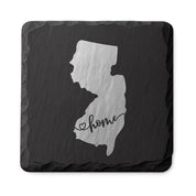 New Jersey Slate Coasters 4x4 Laser Engraved Stone Drink Coasters New Jersey Home Décor Garden State Established 1787 Gift