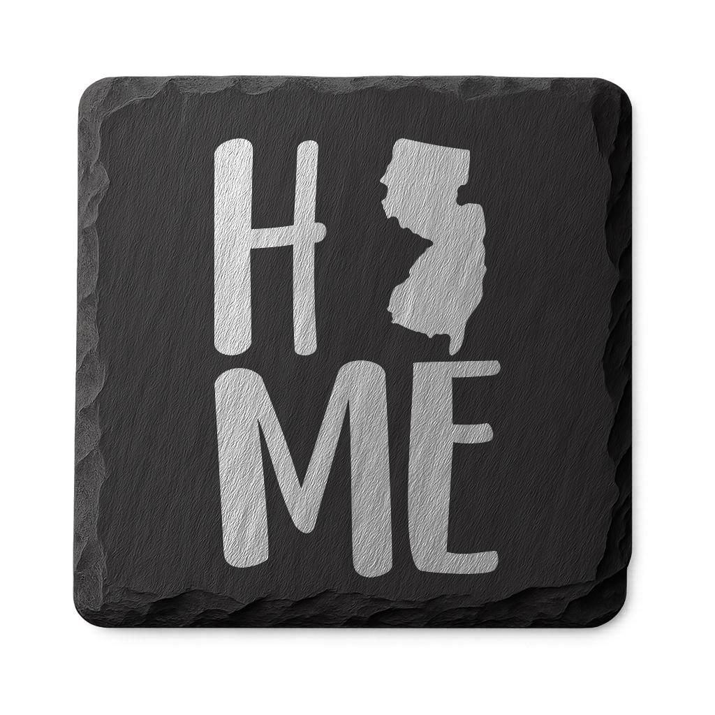 New Jersey Slate Coasters 4x4 Laser Engraved Stone Drink Coasters New Jersey Home Décor Garden State Established 1787 Gift