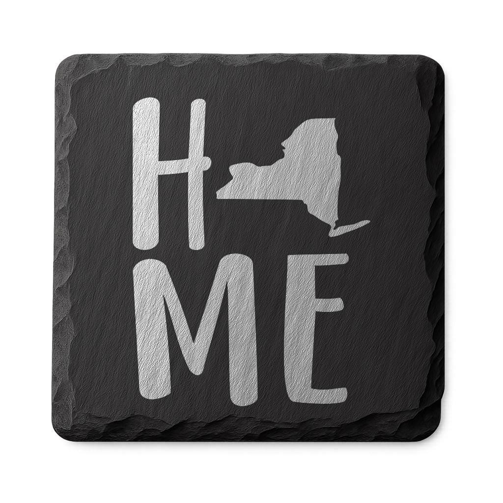 New York Slate Coasters 4x4 Laser Engraved Stone Drink Coasters New York Home Décor Empire State Established 1788 Gift