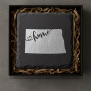 North Dakota Slate Coasters 4x4 Laser Engraved Stone Drink Coasters North Dakota Home Décor Peace Garden State Established 1889 Gift