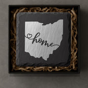 Ohio Slate Coasters 4x4 Laser Engraved Stone Drink Coasters Ohio Home Décor Buckeye State Established 1803 Gift