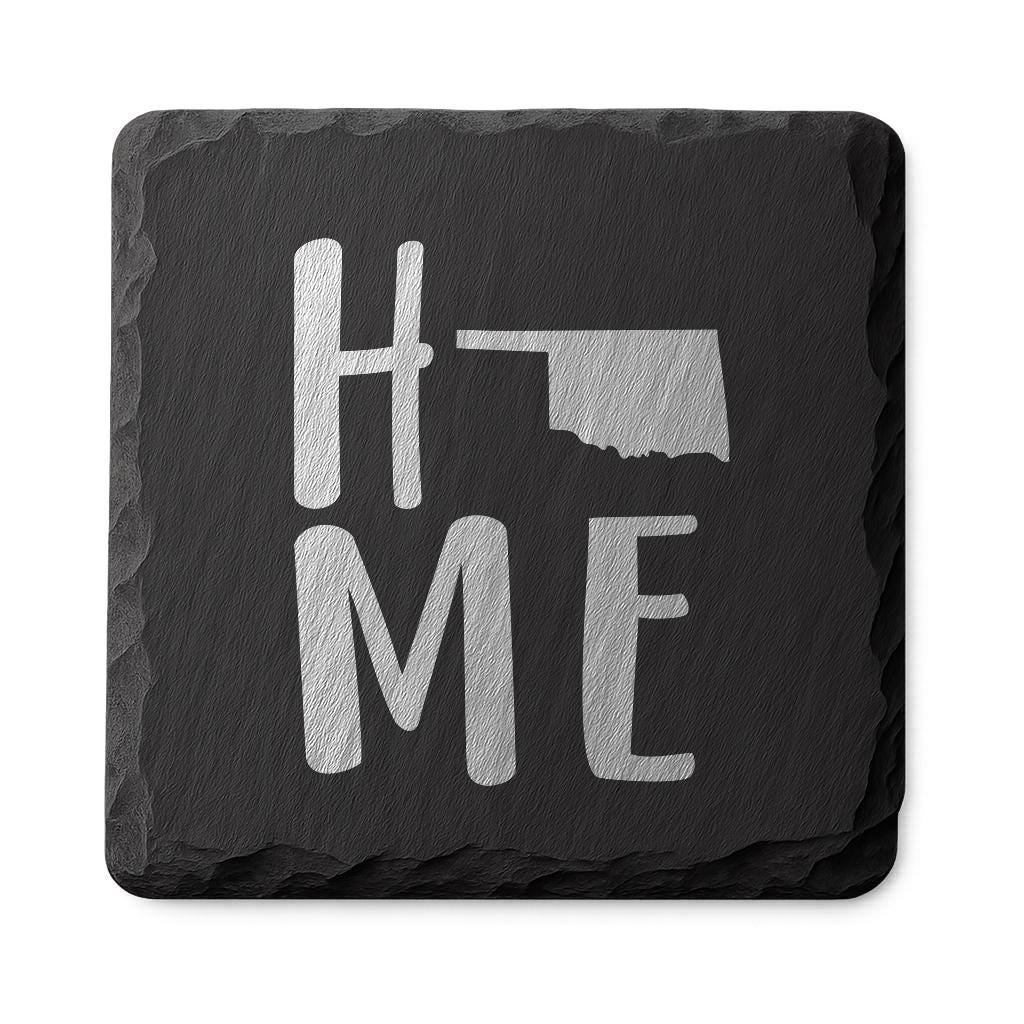 Oklahoma Slate Coasters 4x4 Laser Engraved Stone Drink Coasters Oklahoma Home Décor Sooner State Established 1907 Gift
