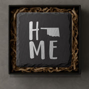 Oklahoma Slate Coasters 4x4 Laser Engraved Stone Drink Coasters Oklahoma Home Décor Sooner State Established 1907 Gift