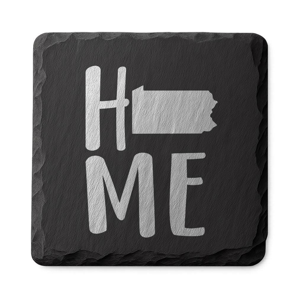 Pennsylvania Slate Coasters 4x4 Laser Engraved Stone Drink Coasters Pennsylvania Home Décor Keystone State Established 1787 Gift