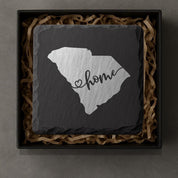 South Carolina Slate Coasters 4x4 Laser Engraved Stone Drink Coasters South Carolina Home Décor Palmetto State Established 1788 Gift