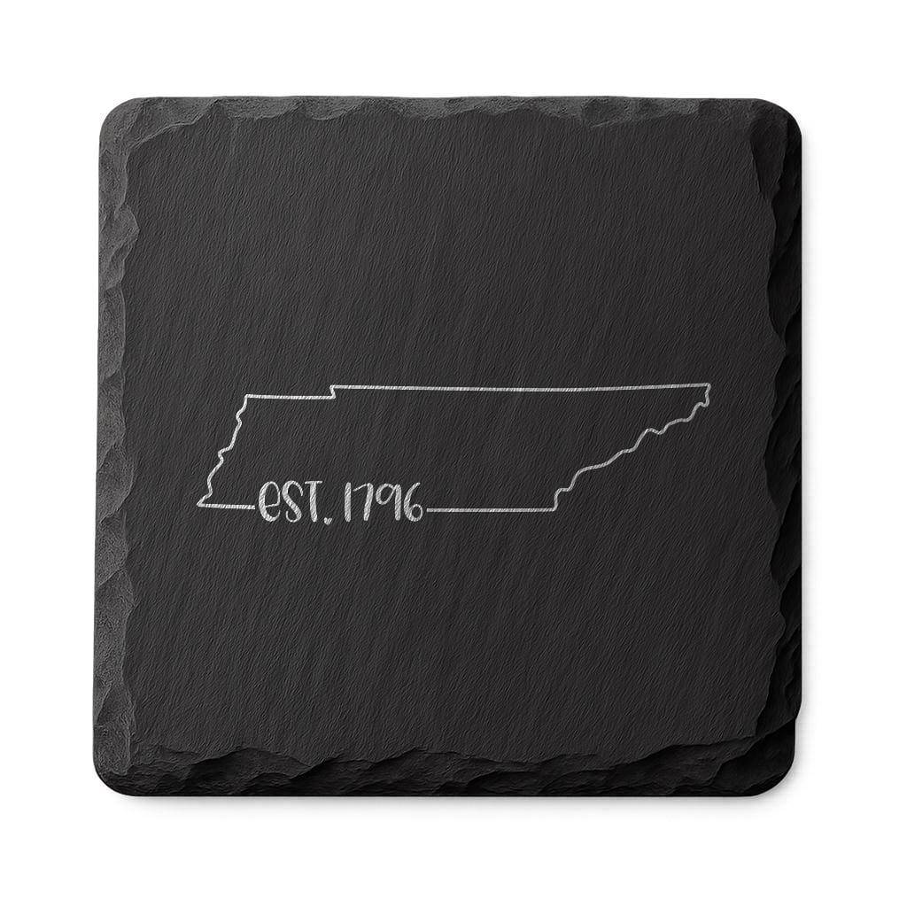 Tennessee Slate Coasters 4x4 Laser Engraved Stone Drink Coasters Tennessee Home Décor Volunteer State Established 1796 Gift
