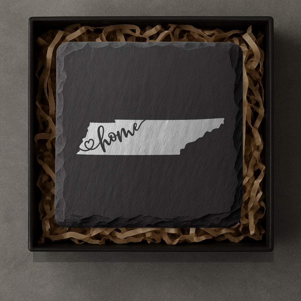 Tennessee Slate Coasters 4x4 Laser Engraved Stone Drink Coasters Tennessee Home Décor Volunteer State Established 1796 Gift