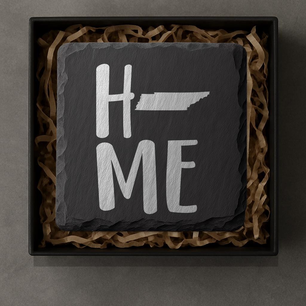 Tennessee Slate Coasters 4x4 Laser Engraved Stone Drink Coasters Tennessee Home Décor Volunteer State Established 1796 Gift