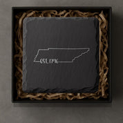 Tennessee Slate Coasters 4x4 Laser Engraved Stone Drink Coasters Tennessee Home Décor Volunteer State Established 1796 Gift