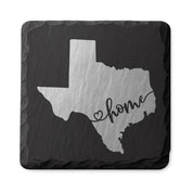 Texas Slate Coasters 4x4 Laser Engraved Stone Drink Coasters Texas Home Décor Lone Star State Established 1845 Gift