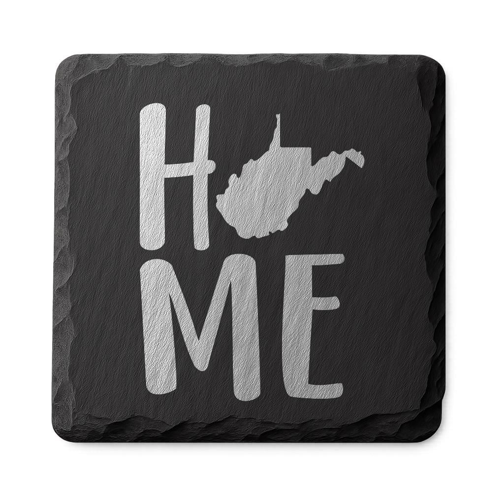 West Virginia Slate Coasters 4x4 Laser Engraved Stone Drink Coasters West Virginia Home Décor Mountain State Established 1863 Gift