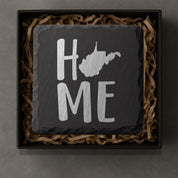 West Virginia Slate Coasters 4x4 Laser Engraved Stone Drink Coasters West Virginia Home Décor Mountain State Established 1863 Gift