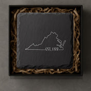Virginia Slate Coasters 4x4 Laser Engraved Stone Drink Coasters Virginia Home Décor Old Dominion Established 1788 Gift
