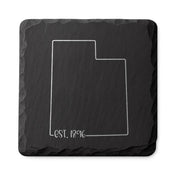 Utah Slate Coasters 4x4 Laser Engraved Stone Drink Coasters Utah Home Décor Beehive State Established 1896 Gift