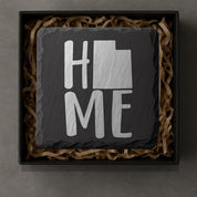 Utah Slate Coasters 4x4 Laser Engraved Stone Drink Coasters Utah Home Décor Beehive State Established 1896 Gift