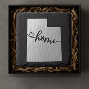 Utah Slate Coasters 4x4 Laser Engraved Stone Drink Coasters Utah Home Décor Beehive State Established 1896 Gift