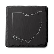 Ohio Slate Coasters 4x4 Laser Engraved Stone Drink Coasters Ohio Home Décor Buckeye State Established 1803 Gift