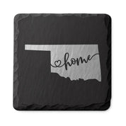 Oklahoma Slate Coasters 4x4 Laser Engraved Stone Drink Coasters Oklahoma Home Décor Sooner State Established 1907 Gift