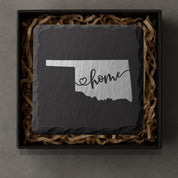 Oklahoma Slate Coasters 4x4 Laser Engraved Stone Drink Coasters Oklahoma Home Décor Sooner State Established 1907 Gift