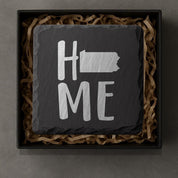 Pennsylvania Slate Coasters 4x4 Laser Engraved Stone Drink Coasters Pennsylvania Home Décor Keystone State Established 1787 Gift