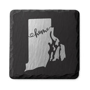 Rhode Island Slate Coasters 4x4 Laser Engraved Stone Drink Coasters Rhode Island Home Décor Ocean State Established 1790 Gift