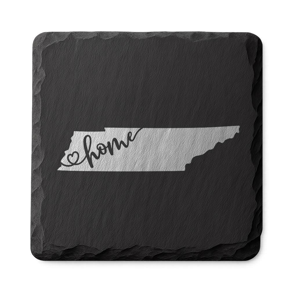 Tennessee Slate Coasters 4x4 Laser Engraved Stone Drink Coasters Tennessee Home Décor Volunteer State Established 1796 Gift