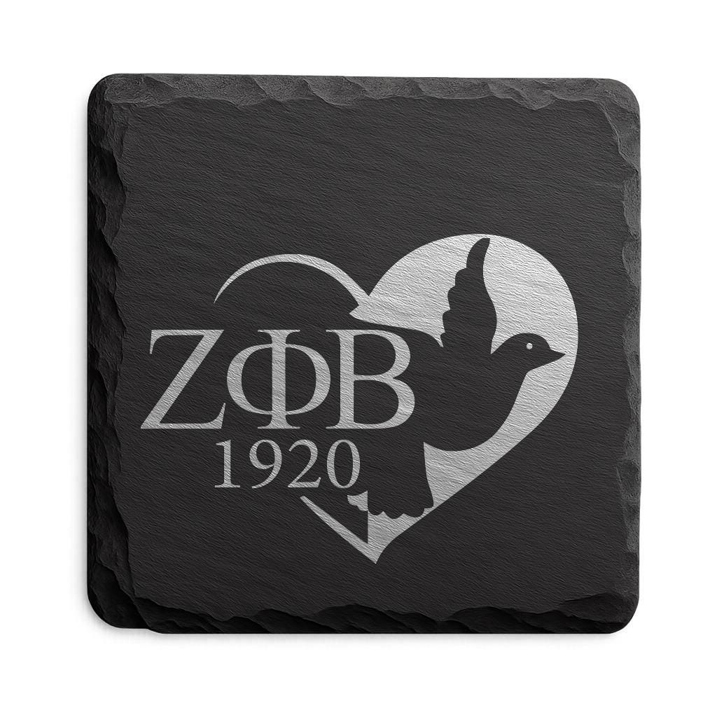 Zeta Phi Beta Sorority Slate Coasters • ZΦB Gift • Founder’s Day Gift • Devastating Diva Gift • Zeta Home Decor • Greek Life Sorority Gift
