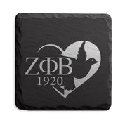 Zeta Phi Beta Sorority Slate Coasters • ZΦB Gift • Founder’s Day Gift • Devastating Diva Gift • Zeta Home Decor • Greek Life Sorority Gift