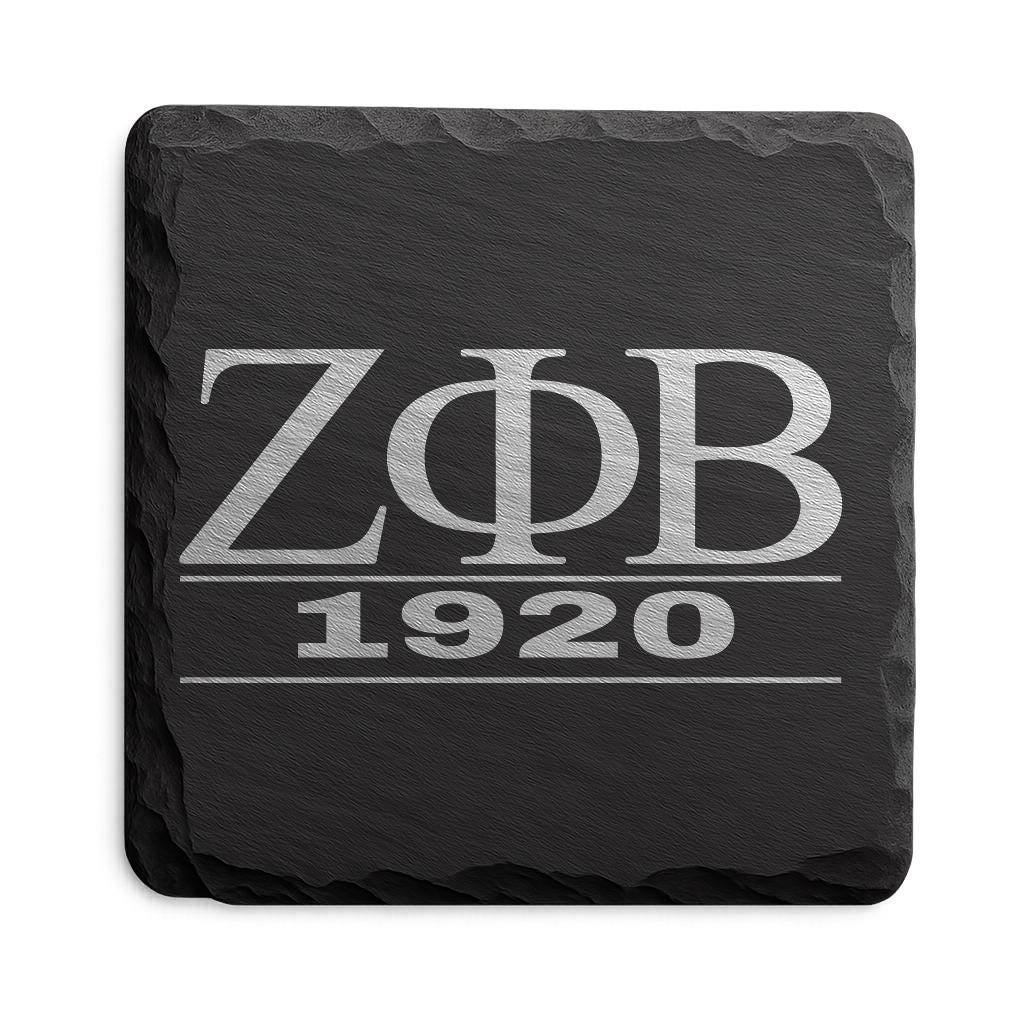 Zeta Phi Beta Sorority Slate Coasters • ZΦB Gift • Founder’s Day Gift • Devastating Diva Gift • Zeta Home Decor • Greek Life Sorority Gift